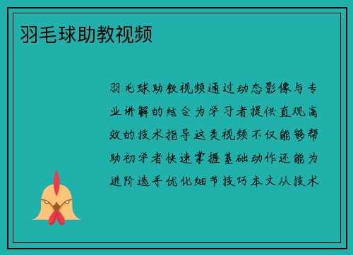 羽毛球助教视频